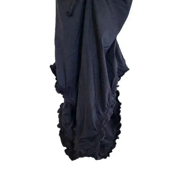 Anne Cole Women's Ebony Black Ruffled Low Cut One Piece Swimsuit NEW - Picture 6 of 10